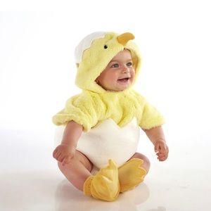 Pottery Barn Baby Egg Chick Halloween Costume - 0-6 months